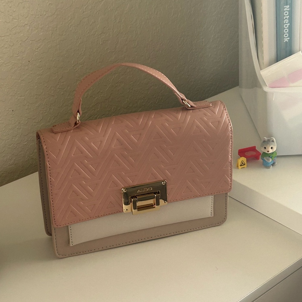 Aldo Pink and Cream Mini Bag